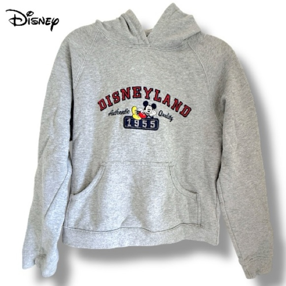 Disney Kids Hoodie Disneyland Heather Gray Mickey Mouse 1955 Unisex | Sz XL